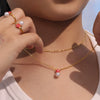 Wholesale Jewelry 316L Stainless Steel Starfish Beads Electroplating Necklace Bracelet Earrings Ring For Girls