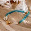 Wholesale Jewelry Stainless Steel Synthetic Blue Turquoise Geometric Electroplated Minimalist Style
