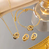 Wholesale Jewelry Stainless Steel Threepiece Suit With Roman Numerals Cross Crown Inlaid Crystal For Women