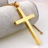 Wholesale Jewelry Stainless Steel Titanium Steel Cross Pendant Necklace For Men With Electroplating