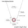 Wholesale Jewelry 316L Stainless Steel 316L Stainless Steel Electroplated Sunflower Style Necklace Bracelet Ring Set