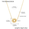 Wholesale Jewelry 316L Stainless Steel 316L Stainless Steel Electroplated Sunflower Style Necklace Bracelet Ring Set