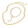 Wholesale Jewelry Stainless Steel Titanium Steel Flower Geometric Dripping Oil Design Clavicle Chain Necklace For Women