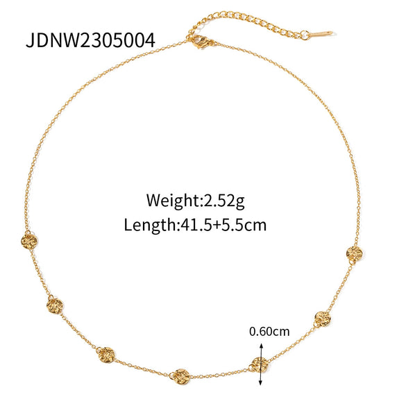 Wholesale Jewelry Stainless Steel Titanium Steel Geometric Bead Necklace Electroplating