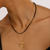 Wholesale Jewelry Stainless Steel Titanium Steel Geometric Bead Necklace Electroplating