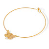 Wholesale Jewelry Stainless Steel Titanium Steel Geometric Butterfly Hanging Pearl Pendant Collar