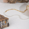 Wholesale Jewelry Stainless Steel Titanium Steel Geometric Loop Chain Necklace Electroplated