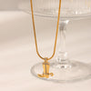 Wholesale Jewelry Stainless Steel Titanium Steel Geometric Snake Bone Chain Pendant Necklace With Electroplating