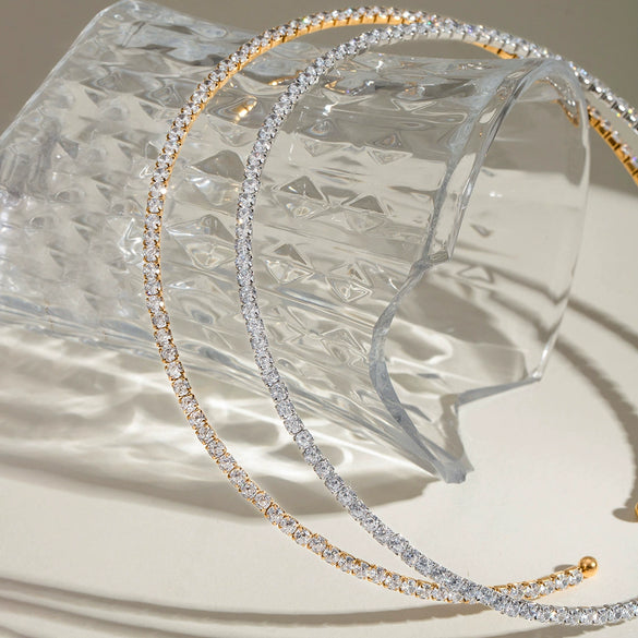 Wholesale Jewelry Stainless Steel Titanium Steel Geometric Style Electroplated Collar Necklace For Women