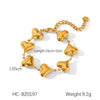 Wholesale Jewelry Stainless Steel Titanium Steel Love Heart Geometric Electroplated Necklace And Bracelet For Women