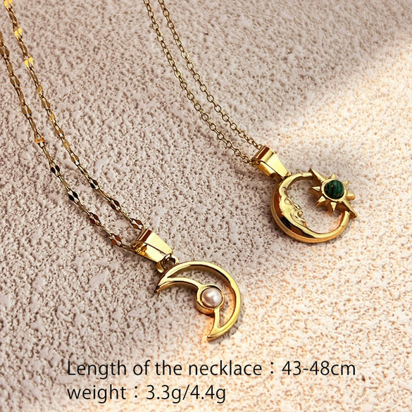 Wholesale Jewelry Stainless Steel Titanium Steel Ushaped Pendant Necklace Electroplating Minimalist Vintage Style Unisex
