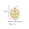 Wholesale Jewelry Stainless Steel Turtle Pendant With Dripping Oil Design For Female
