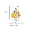 Wholesale Jewelry Stainless Steel Turtle Pendant With Dripping Oil Design For Female