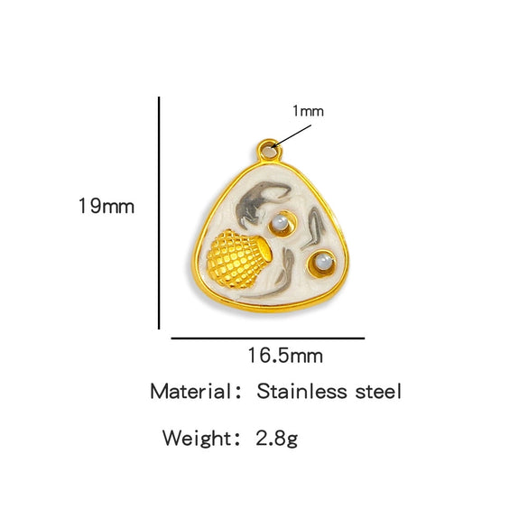 Wholesale Jewelry Stainless Steel Turtle Pendant With Dripping Oil Design For Female