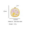 Wholesale Jewelry Stainless Steel Turtle Pendant With Dripping Oil Design For Female