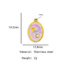 Wholesale Jewelry Stainless Steel Turtle Pendant With Dripping Oil Design For Female