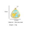 Wholesale Jewelry Stainless Steel Turtle Pendant With Dripping Oil Design For Female