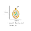 Wholesale Jewelry Stainless Steel Turtle Pendant With Dripping Oil Design For Female