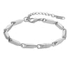 Wholesale Jewelry Stainless Steel Unisex Bracelet With Geometric Rhombus Elements And Electroplating Treatment