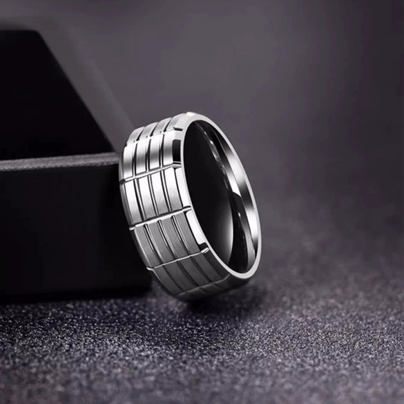 Wholesale Jewelry Stainless Steel Unisex Ring With Letters Numbers Text Electroplating Process