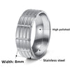 Wholesale Jewelry Stainless Steel Unisex Ring With Letters Numbers Text Electroplating Process