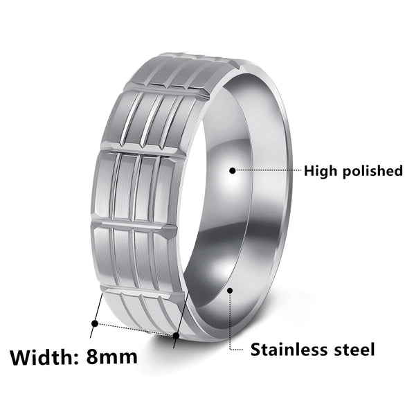 Wholesale Jewelry Stainless Steel Unisex Ring With Letters Numbers Text Electroplating Process
