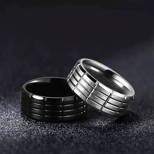 Wholesale Jewelry Stainless Steel Unisex Ring With Letters Numbers Text Electroplating Process