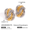 Wholesale Jewelry Stainless Steel Wave Electroplated Fashion Earrings