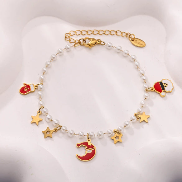 Wholesale Jewelry 316L Stainless Steel Weight Glaze Pendant Necklace And Bracelet Set With Fashion Creative Design And Electroplating Treatment