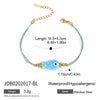 Wholesale Jewelry Stainless Steel White Ceramic White Rope Bracelet Electroplated Geometric Style
