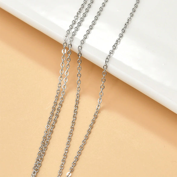 Wholesale Jewelry Stainless Steel Y2k Chain Electroplated Bracelet Necklace Accessories