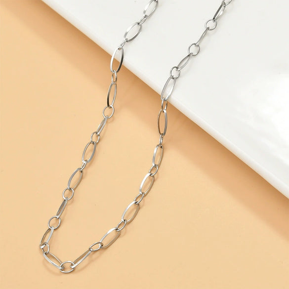 Wholesale Jewelry Stainless Steel Y2k Chain Electroplated Bracelet Necklace Accessories