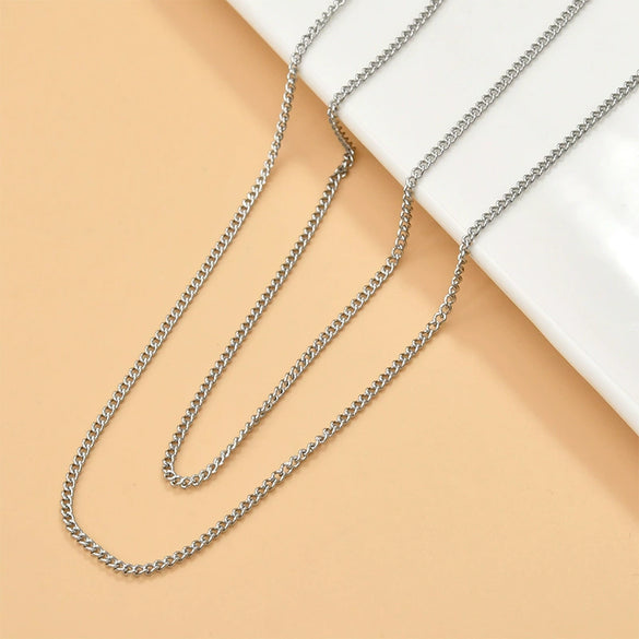 Wholesale Jewelry Stainless Steel Y2k Chain Electroplated Bracelet Necklace Accessories