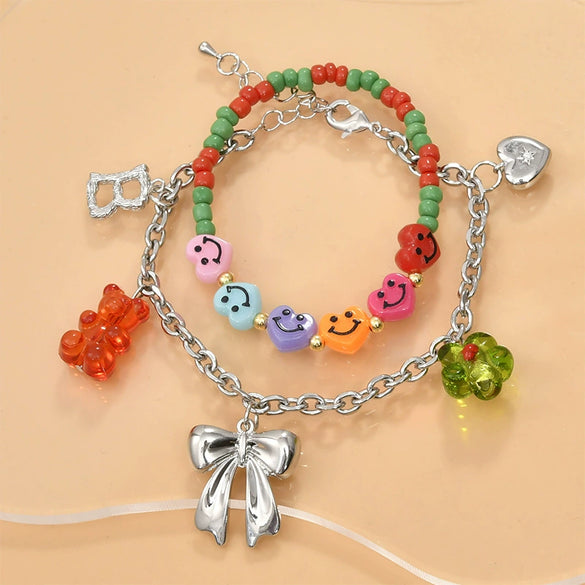 Wholesale Jewelry Stainless Steel Y2k Chain Electroplated Bracelet Necklace Accessories