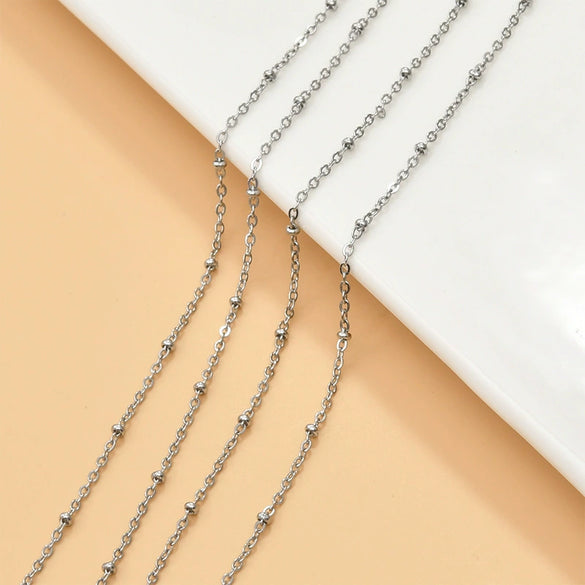 Wholesale Jewelry Stainless Steel Y2k Chain Electroplated Bracelet Necklace Accessories