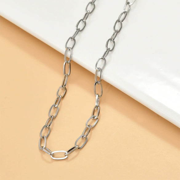 Wholesale Jewelry Stainless Steel Y2k Chain Electroplated Bracelet Necklace Accessories