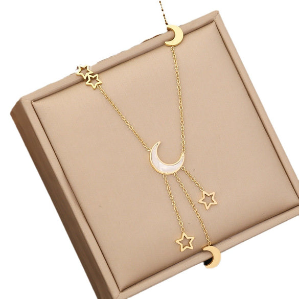 Wholesale Jewelry Star Fashion Stainless Steel Electroplated Clavicle Chain