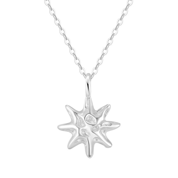 Wholesale Jewelry Star Shape S225 Sterling Silver Hammered 14K Gold Plated O Chain Necklace