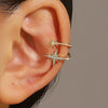 Wholesale Jewelry Star Shaped Copper Electroplated Pierced Ear Bone Clip Earrings For Women