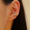 Wholesale Jewelry Star Shaped Copper Electroplated Pierced Ear Bone Clip Earrings For Women