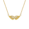 Wholesale Jewelry 925 Sterling Silver Angel Wings Necklace And Earrings For Women Fashion Personality Light Luxury Design