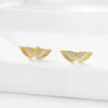 Wholesale Jewelry 925 Sterling Silver Angel Wings Necklace And Earrings For Women Fashion Personality Light Luxury Design