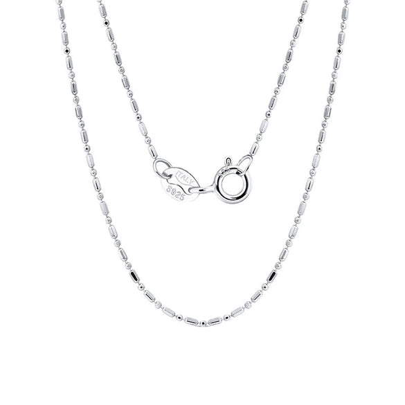 Wholesale Jewelry Sterling Silver Ball Chain Necklace With Geometric Style And Electroplating Treatment