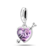 Wholesale Jewelry 925 Sterling Silver Butterfly Heart Lock Pendant Beads Dripping Oil Original Design Diy Accessories