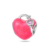 Wholesale Jewelry 925 Sterling Silver Butterfly Heart Lock Pendant Beads Dripping Oil Original Design Diy Accessories