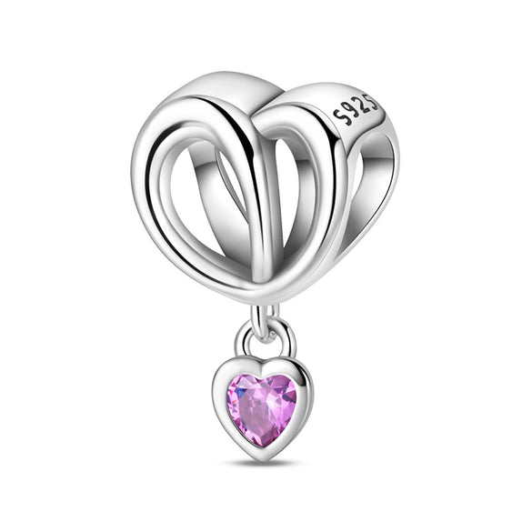 Wholesale Jewelry 925 Sterling Silver Butterfly Heart Lock Pendant Beads Dripping Oil Original Design Diy Accessories