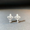 Wholesale Jewelry 925 Sterling Silver Cross Crown Roman Numeral Geometric Style Electroplated Bracelet Necklace Earrings Set