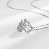 Wholesale Jewelry 925 Sterling Silver Double Gourd Electroplated Necklace For Women