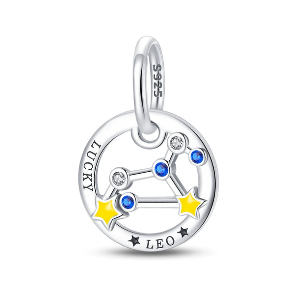Wholesale Jewelry 925 Sterling Silver Dripping Oil Twelve Constellations Pendant