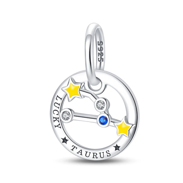 Wholesale Jewelry 925 Sterling Silver Dripping Oil Twelve Constellations Pendant